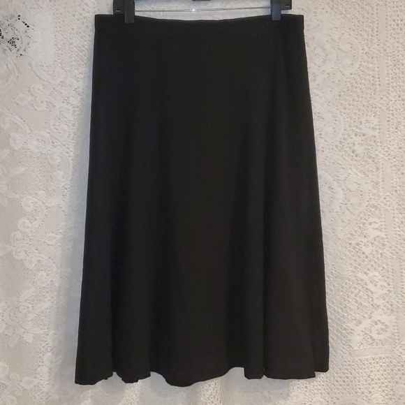 VTG designer Escada Hip Pleat black skirt sz 44 - Picture 1 of 12